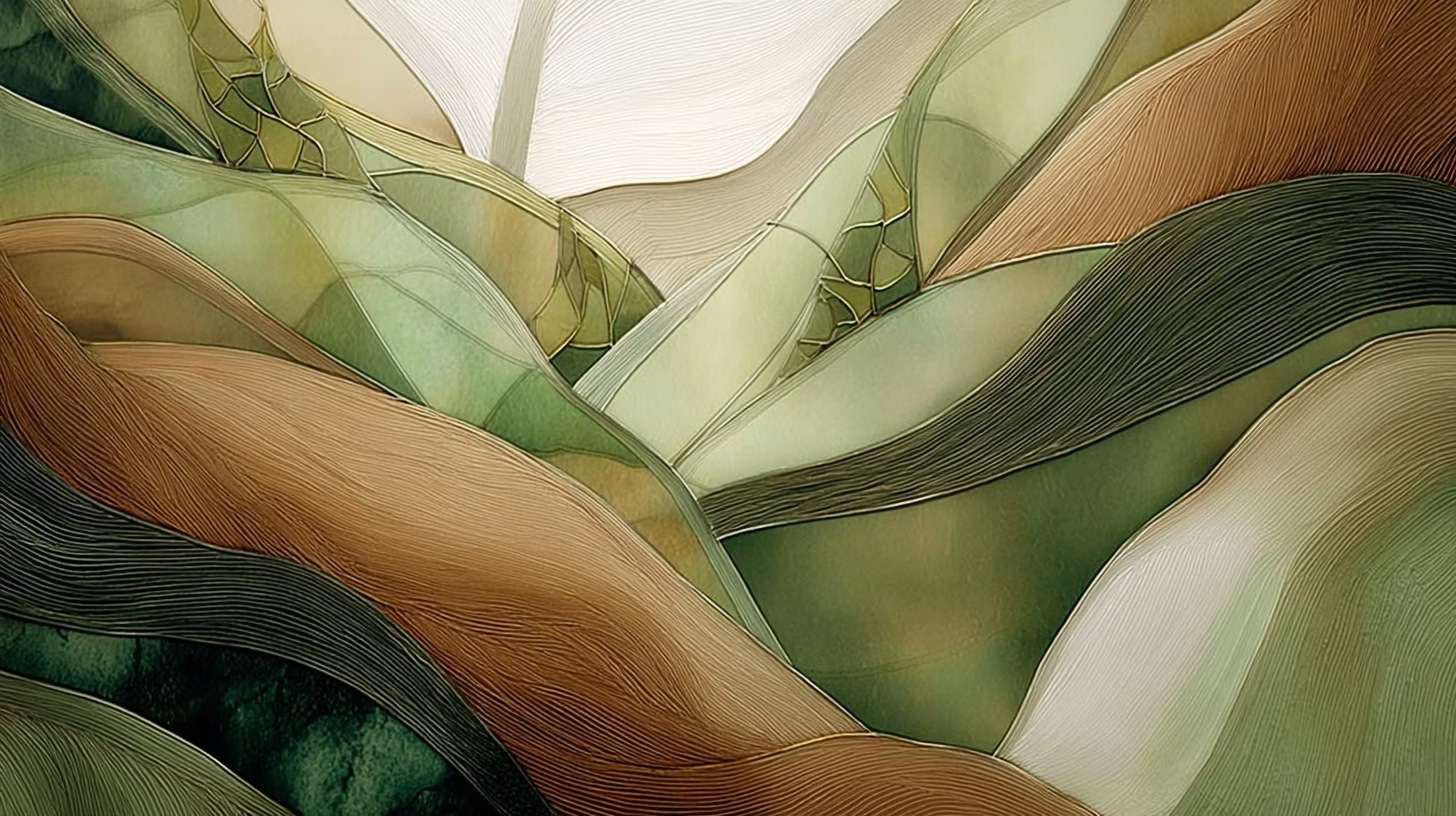 Vagues organiques vertes et terre